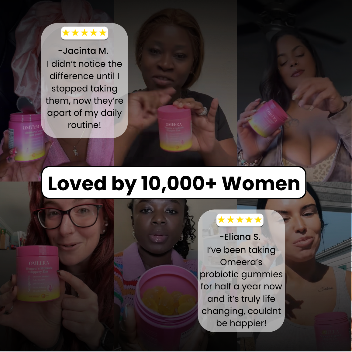 Omeera's All-in-One Women's Probiotic Slippery Elm Hawaiian Pineapple Gummies - 60 Gummies