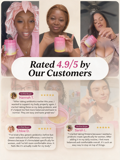Omeera's Womens Probiotic Gummies + Slippery Elm